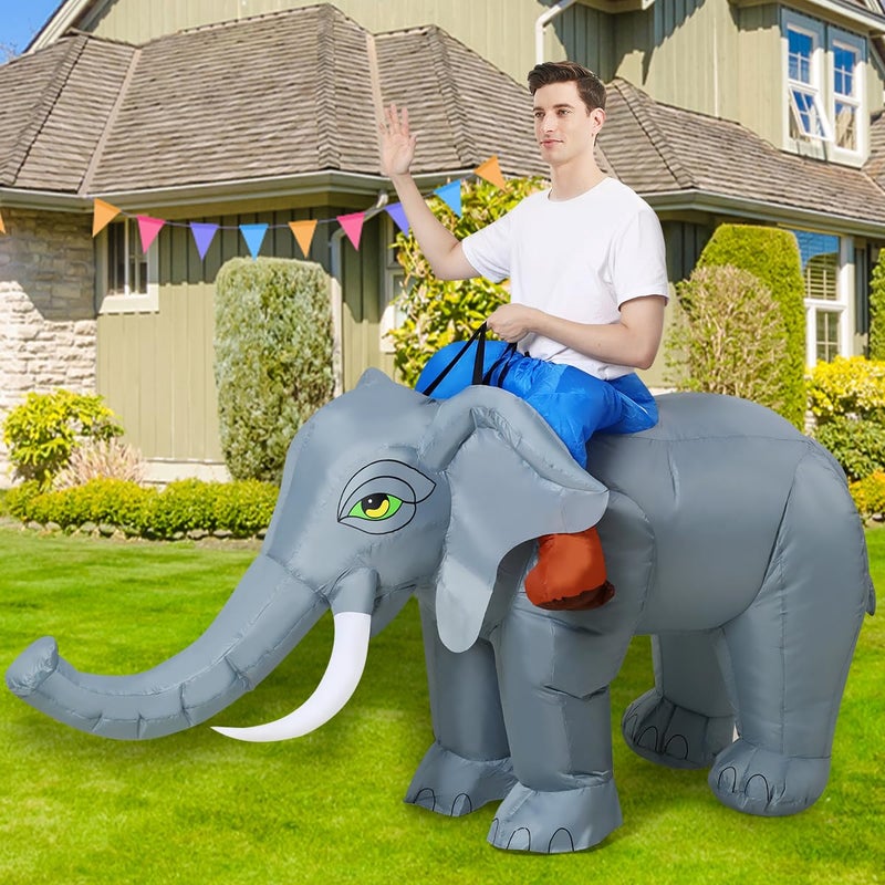 GOOSH Inflatable Elephant Costume for Women Men Circus Inflatable Costume Funny Blow up Costume for Halloween Party Cosplay - Image 5